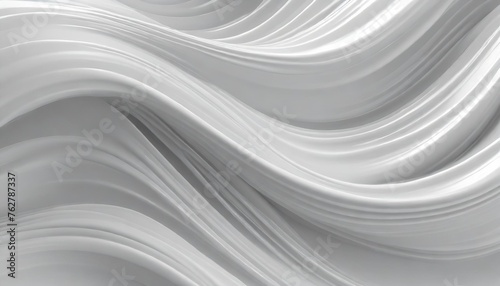 abstract 3d background white grey wavy waves flowing liquid paint