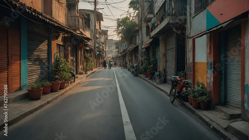 narrow street in the old city