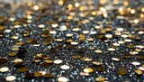 mesmerizing black glitter background with shiny sequins