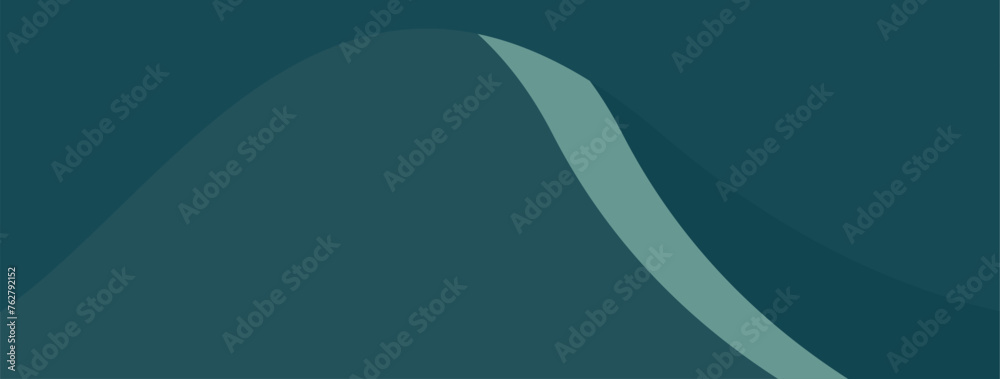 Fototapeta premium Minimalist abstract green background. Layered vector in wavy style.