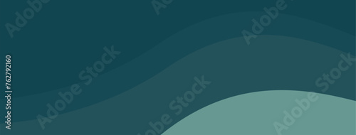 Minimalist abstract green background. Layered vector in wavy style.