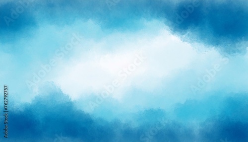 light blue background with dark blue border texture soft cloudy texture with white center sky or heaven banner