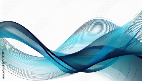 abstract blue wave backdrop on white background