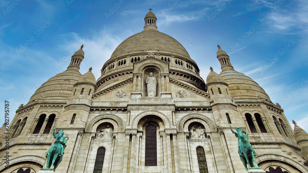 The Basilica of the Sacred Heart (in French Basilique du Sacré-Cœur) is a Catholic place of worship in Paris located on the top of Montmartre hill