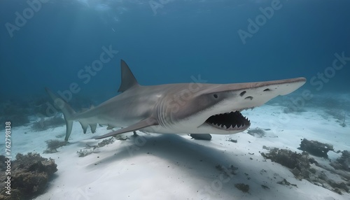 A Hammerhead Shark Swimming Past A Shipwreck Upscaled 12 © Sakina