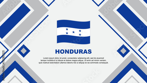 Honduras Flag Abstract Background Design Template. Honduras Independence Day Banner Wallpaper Vector Illustration. Flag