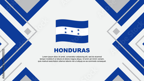 Honduras Flag Abstract Background Design Template. Honduras Independence Day Banner Wallpaper Vector Illustration. Illustration