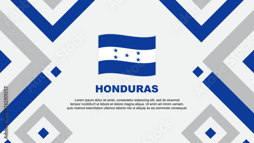 Honduras Flag Abstract Background Design Template. Honduras Independence Day Banner Wallpaper Vector Illustration. Template