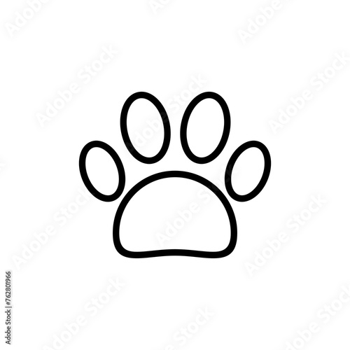 Paw icon vector isolated on white background. Paw Print icon