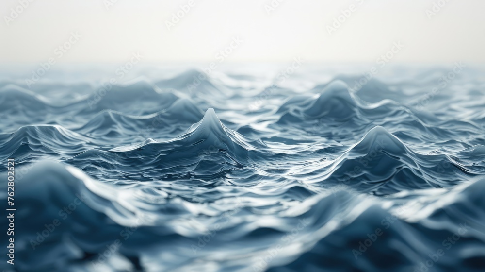 Fluidic Ripples: Isolated Ocean Waves Generated with AI on White ...