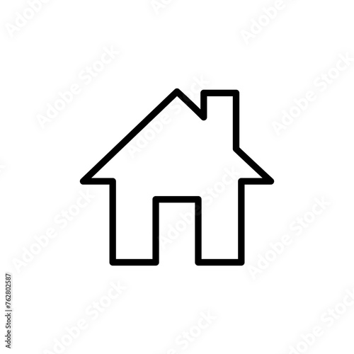 Home icon vector isolated on white background. House vector icon. Address