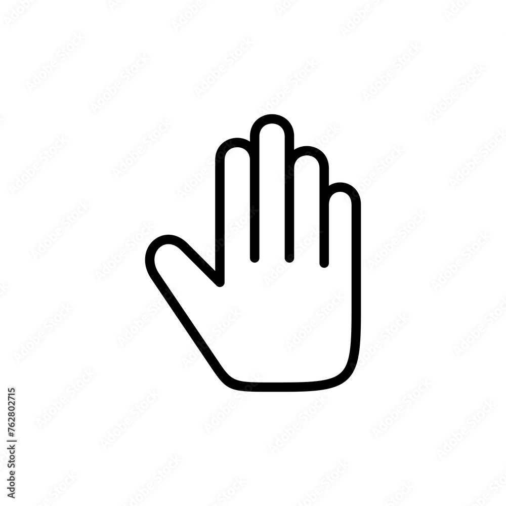 Hand icon vector isolated on white background. Hand gesture. hand stop Hand icon vector isolated on white background. Hand gesture. hand stop