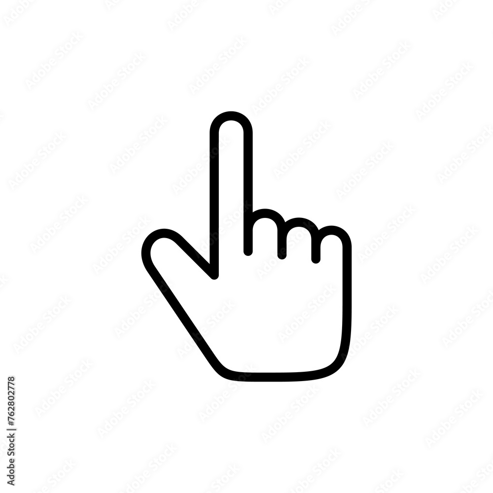 Hand click icon vector isolated on white background. pointer icon vector. hand cursor icon vector Hand click icon vector isolated on white background. pointer icon vector. hand cursor icon vector