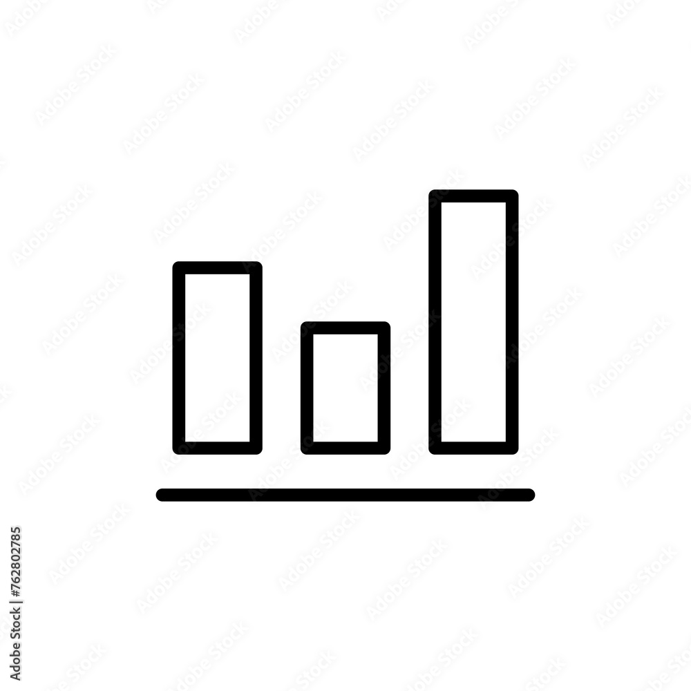 Growing graph Icon vector isolated on white background. Chart icon. Graph vector Growing graph Icon vector isolated on white background. Chart icon. Graph vector
