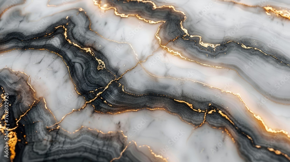 Gold Veins on White Marble: Elegant Graphic Texture for Floors, Walls, and Countertops