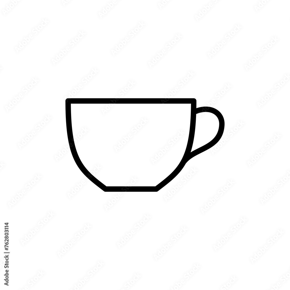 coffee cup icon vector isolated on white background. Coffee cup icon. Coffee vector icon. Tea