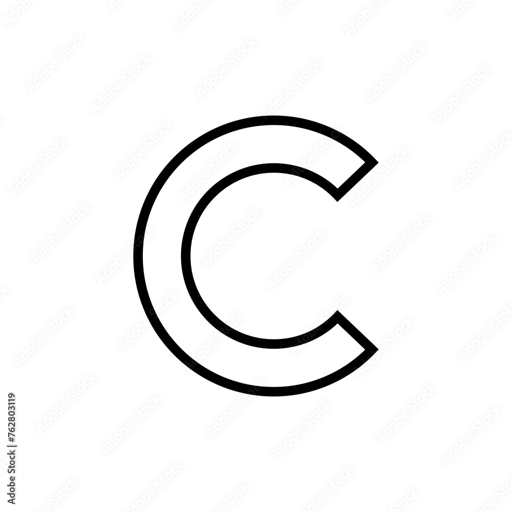 Copyright icon vector isolated on white background. copyright symbols Copyright icon vector isolated on white background. copyright symbols