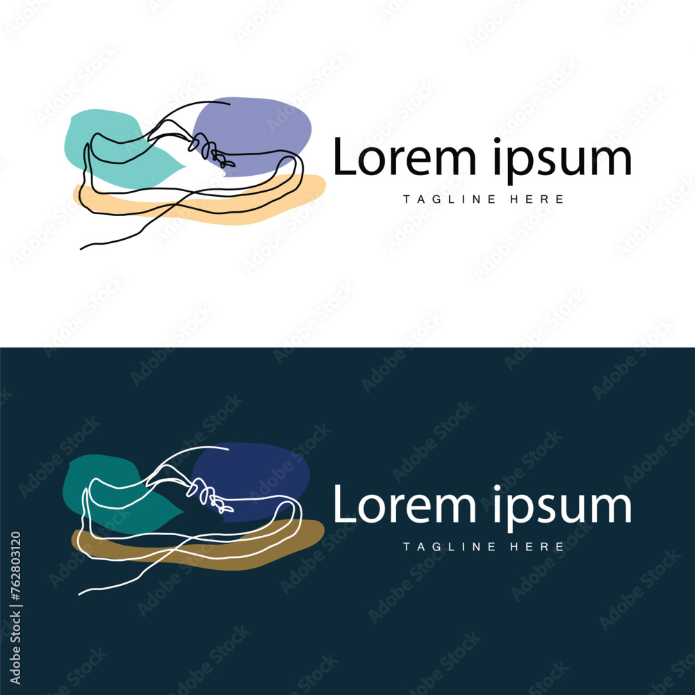 shoe logo illustration design vector sneaker concept funky line simple footwear appearance shoe logo illustration design vector sneaker concept funky line simple footwear appearance