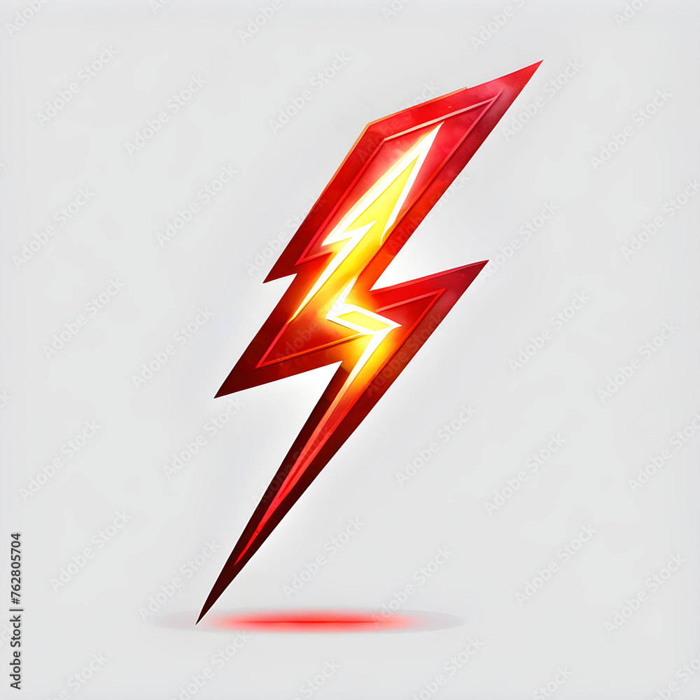 Electrifying Red: Neon Lightning Icons.(Generative AI) Electrifying Red: Neon Lightning Icons.(Generative AI)
