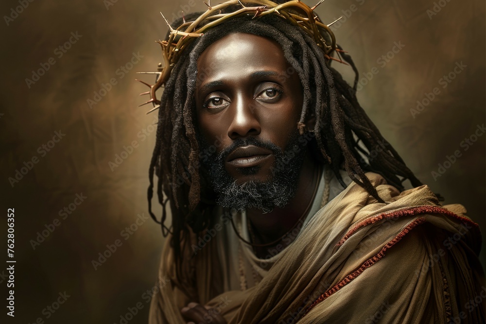 A man with dreadlocks and a crown on his head A man with dreadlocks and a crown on his head