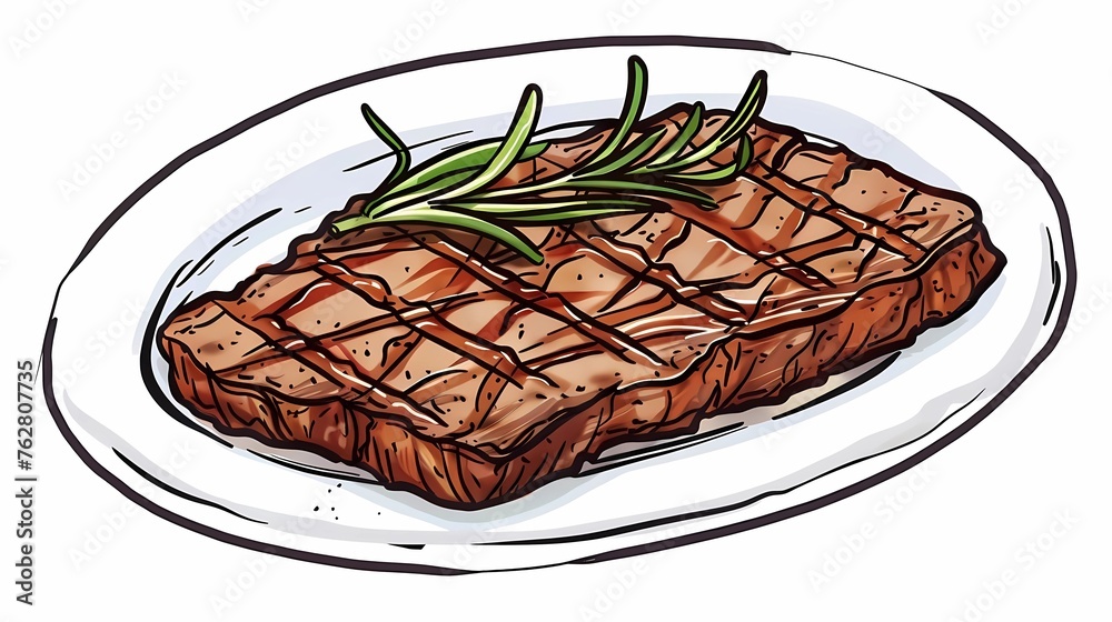 meat illustration for cafe, meat restaurant, signboard for diner meat illustration for cafe, meat restaurant, signboard for diner