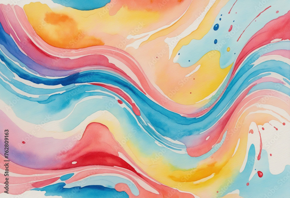 Fototapeta premium Abstract colorful watercolor for background
