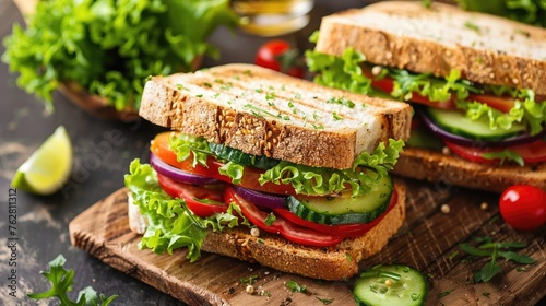 healthy vegetarian sandwich options showcasing variety and creativity photo