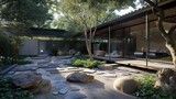 Japandi Outdoor Zen Area Outdoor area designed for Zen