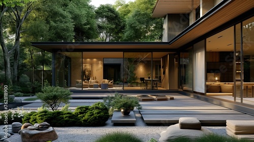 Japandi inspired home exterior with clean lines natural © Tumelo