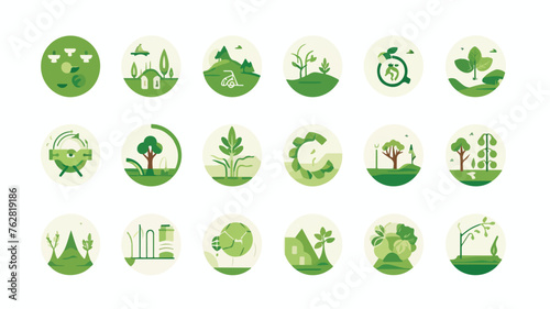Ecology vector icon. Vector illustration. Flat vect