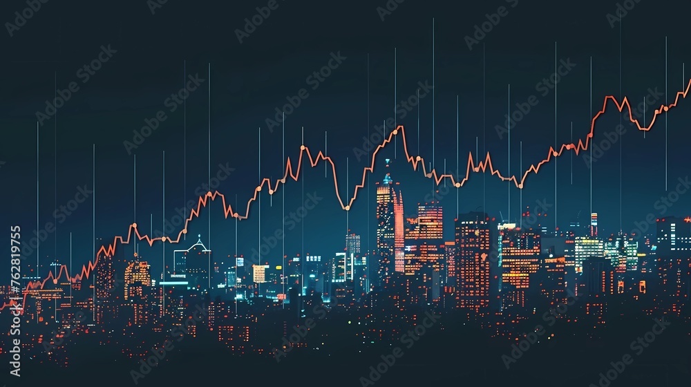 currency exchange chart background image of an exchange trading chart