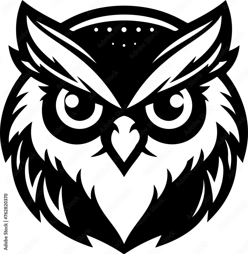 Owl mascot vector logo, owl head logo, nightowl illustration, wild animal Owl mascot vector logo, owl head logo, nightowl illustration, wild animal