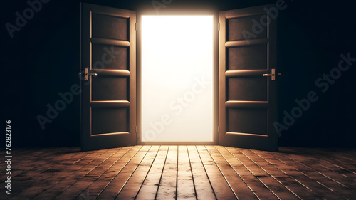 An open door leads to an empty room