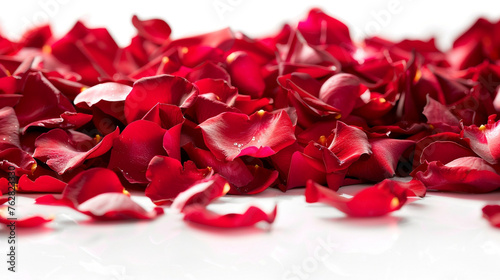 red rose petal isolated on a white background