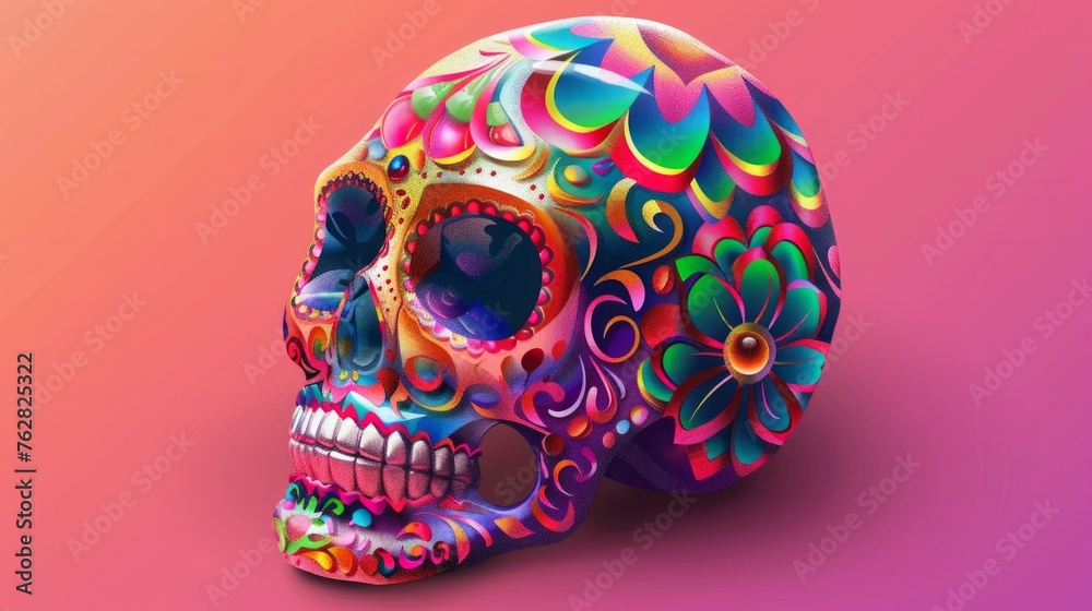 Vibrant Cinco de Mayo Sugar Skull