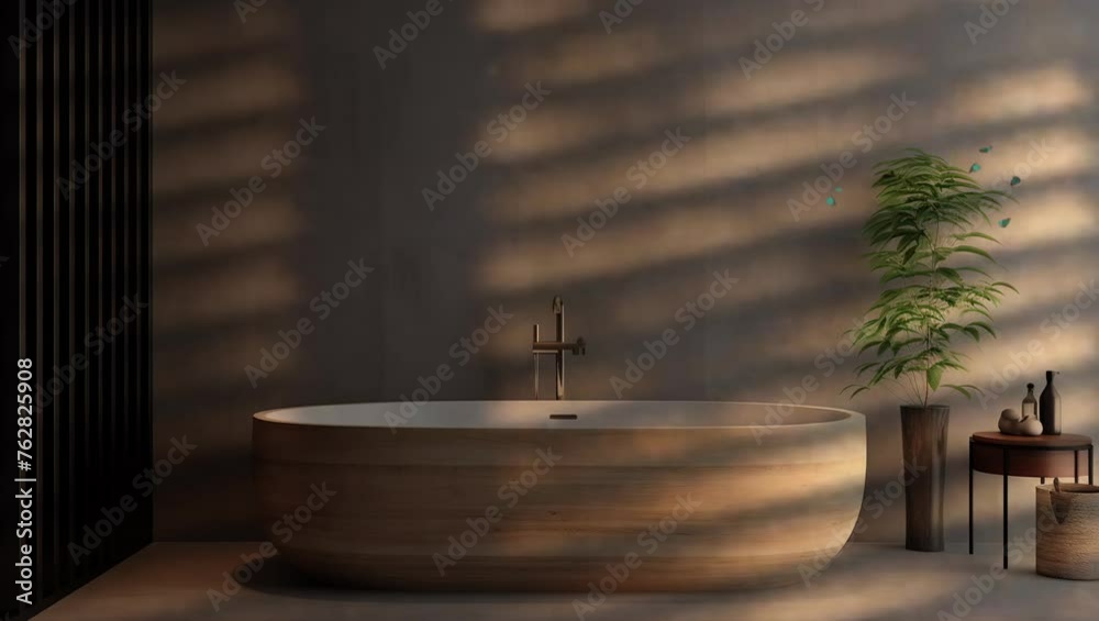 bathroom with shadow window Seamless looping 4k time-lapse virtual video animation background. Generated AI bathroom with shadow window Seamless looping 4k time-lapse virtual video animation background. Generated AI