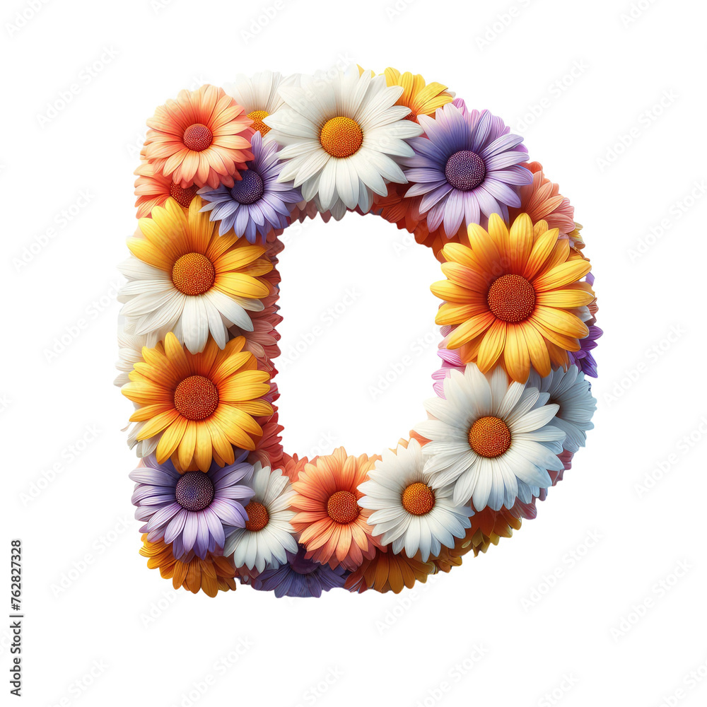 Isolated 3D Letter on a Clear PNG Canvas, Generative AI Isolated 3D Letter on a Clear PNG Canvas, Generative AI