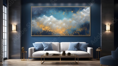 a gradient canvas adorned with rich golds and deep blues, reminiscent of a mystical twilight sky ablaze with celestial wonders.
