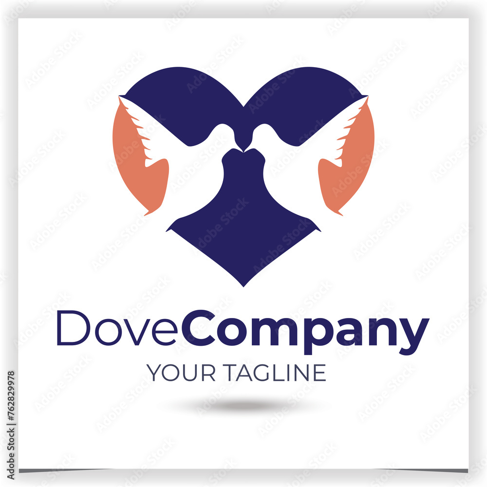 Vector dove logo design template Vector dove logo design template