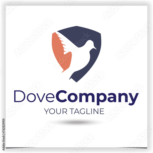 Vector dove logo design template