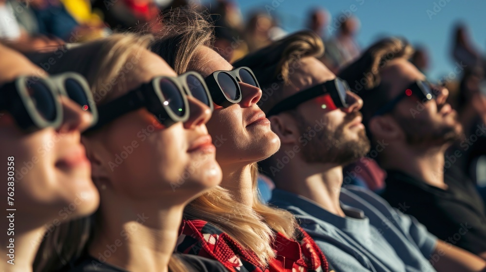 group of people with dark glasses to see a solar eclipse outdoors in high resolution and high quality HD group of people with dark glasses to see a solar eclipse outdoors in high resolution and high quality HD