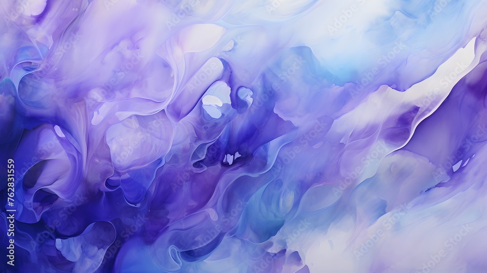 fusion of sapphire and amethyst gradients, swirling together to create a captivating spectacle of color against a canvas of pure white