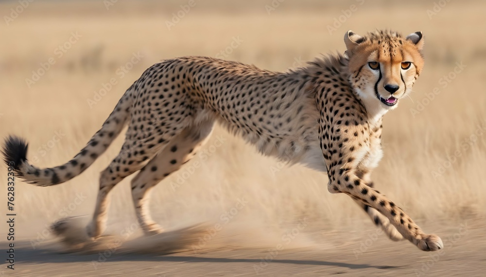 A Cheetah With Its Fur Ruffled By The Wind Runnin Upscaled 8