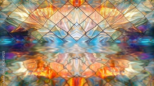 Kaleidoscope background. Generative AI