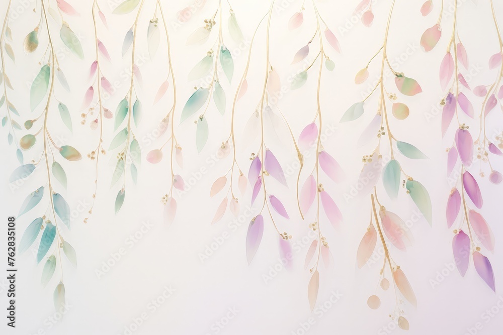 custom made wallpaper toronto digitalA whimsical wall adorned with an array of vibrant leaves cascading down, creating a magical and enchanting display