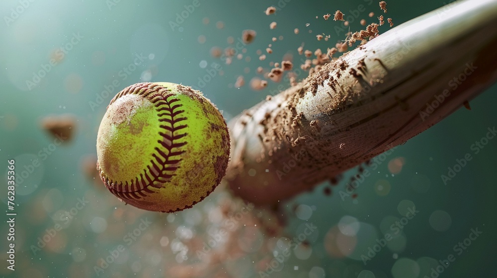 Bat connecting with ball power and precision Bat connecting with ball power and precision