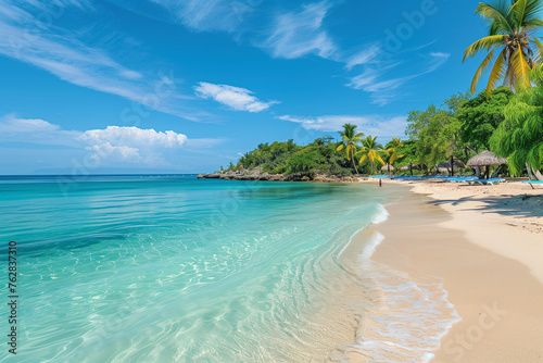 Jamaican tropical beach travel 