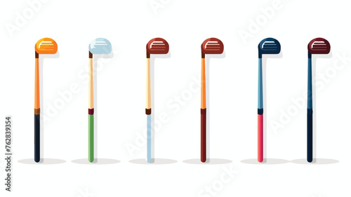 Golf sticks illustration. Sport club item or symbol