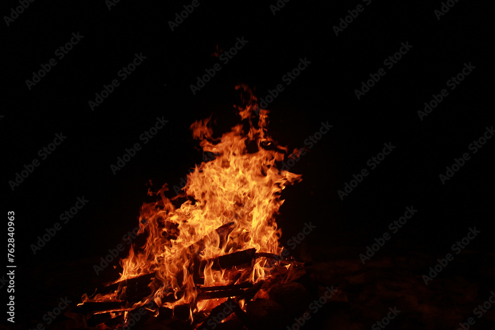 Obraz premium fire in the fireplace