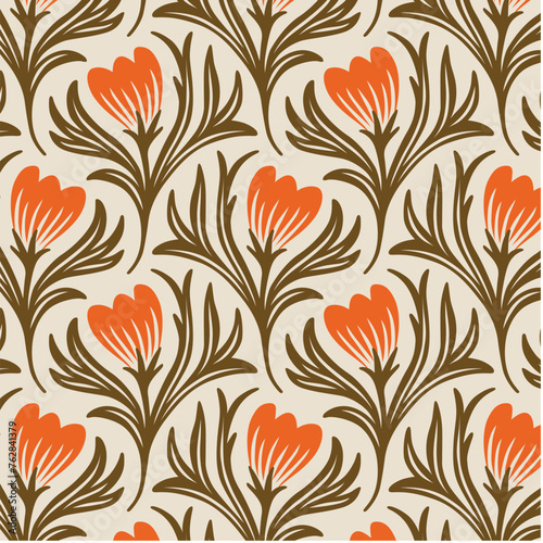 Vintage Tulip Designs in Fabric, Wallpaper and Textures